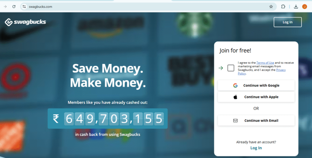 Top 10 ऑनलाइन पैसे कमाने वाली वेबसाइट: ₹1,000 रोज कमाएं! 5 Swagbucks.com